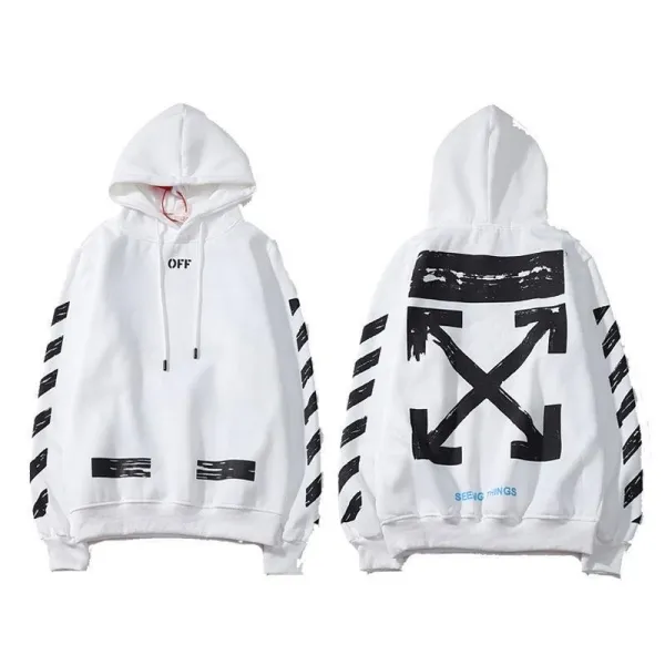 Off-White Diag Arrow Hoodie White - 1