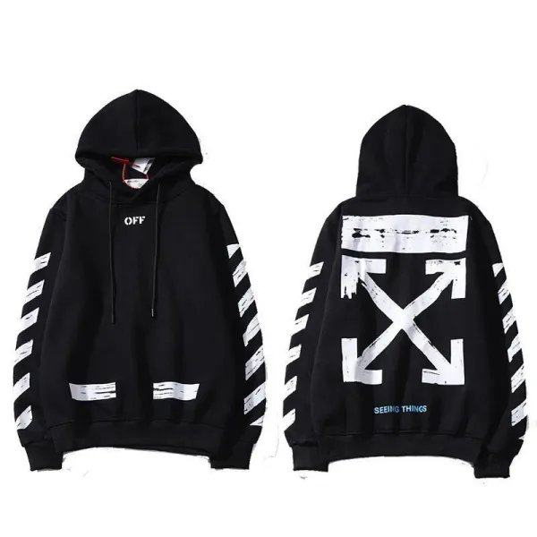 Off-White Arrow Print Black Hoodie - 18