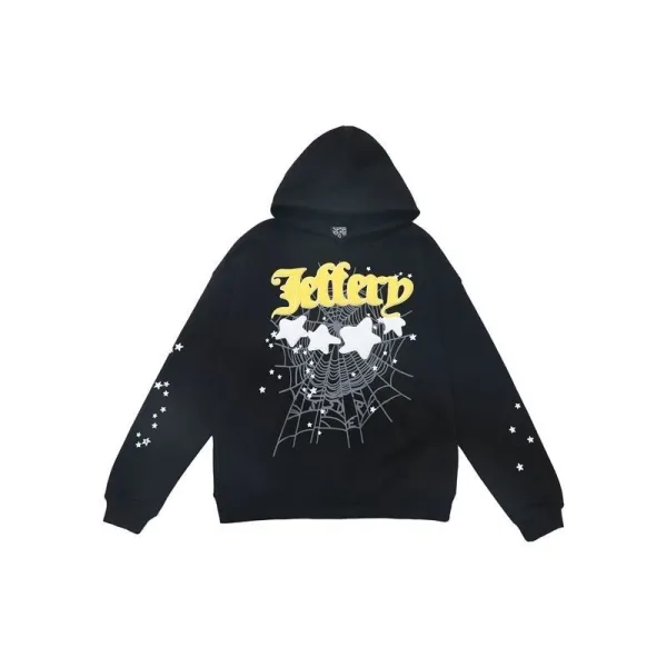 Jellyp Spiderweb Graphic Hoodie Black - 1