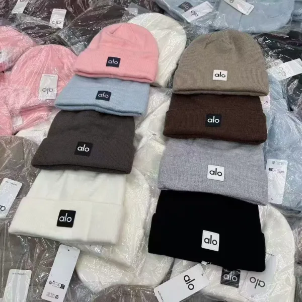 Alo Yoga x Prada Beige Embroidered Beanie Hat - 5