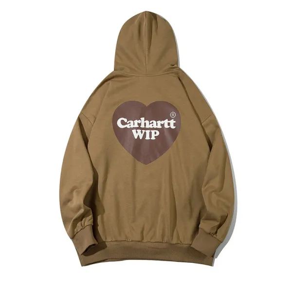 Carhartt WIP Heart Logo Hoodie Beige - 8
