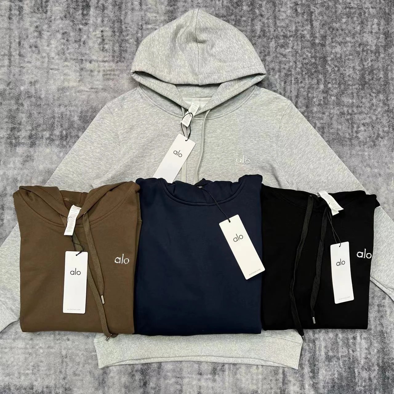 Al* Hoodie Loose Fit Pullover with Drawstring Hood - Unisex Solid Color