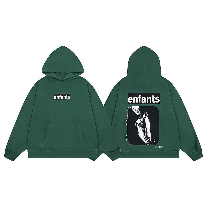 Enfants Box Logo Lime Green Hoodie - 8