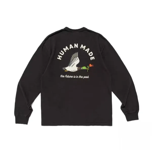 Human Made Duck Long Sleeve T-Shirt Black - 1