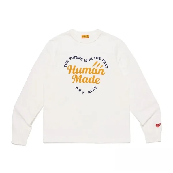Human Made Heart Graphic Long-Sleeve T-Shirt White - 1