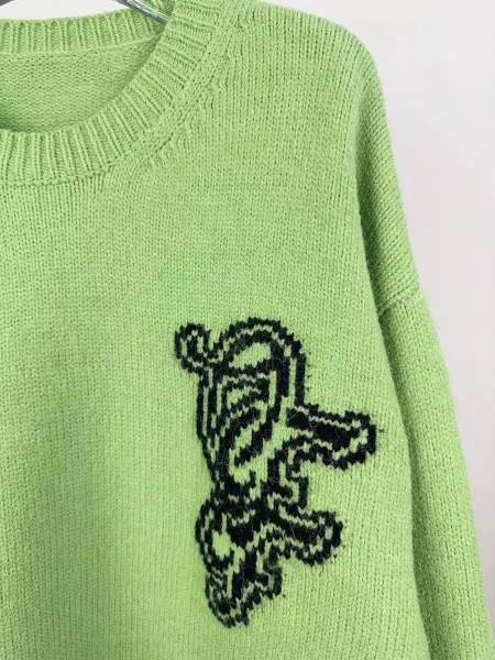 Off-White Nature Lovers Knit Sweater Lime Green - 10