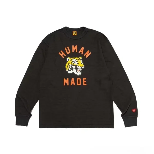 Human Made Tiger Logo Long-Sleeve T-Shirt Black - 1