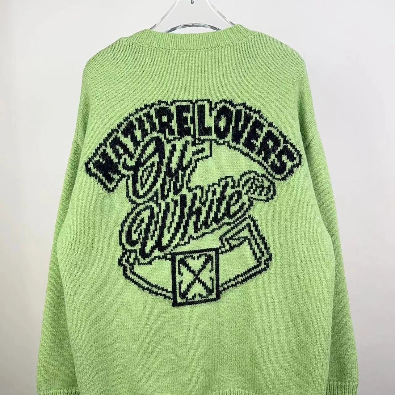 Off-White Nature Lovers Knit Sweater Lime Green - 7