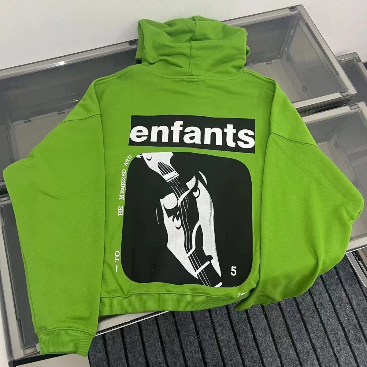 Enfants Box Logo Lime Green Hoodie - 13