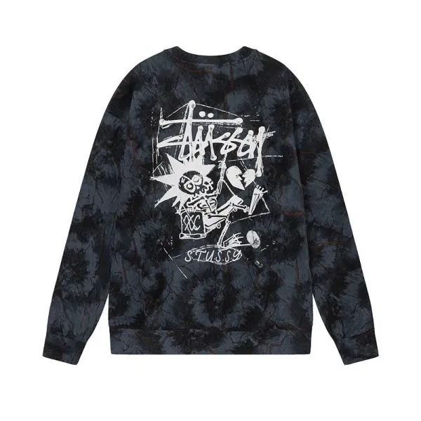 Stüssy Tie-Dye Skull Graphic Hoodie - 6