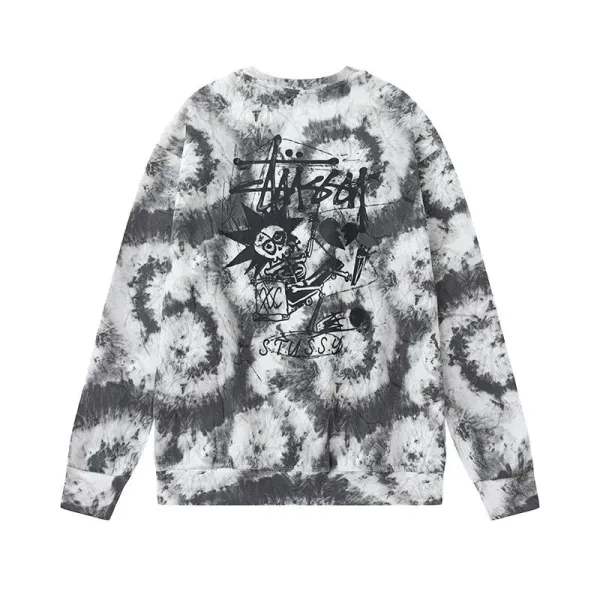 Stüssy Tie-Dye Skull Graphic Hoodie - 1