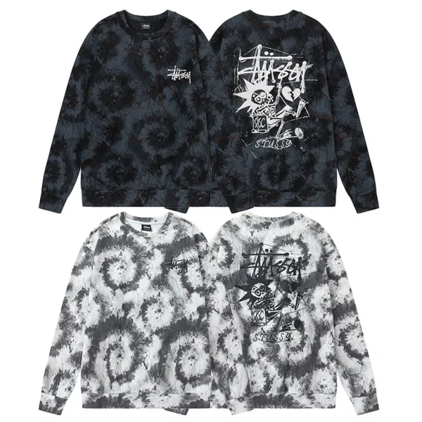 Stüssy Tie-Dye Skull Graphic Hoodie - 3
