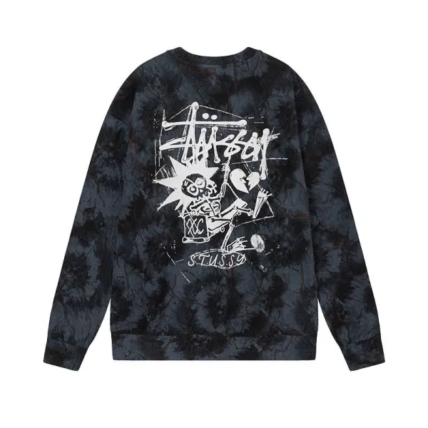 Stüssy Tie-Dye Graphic Hoodie Black - 1