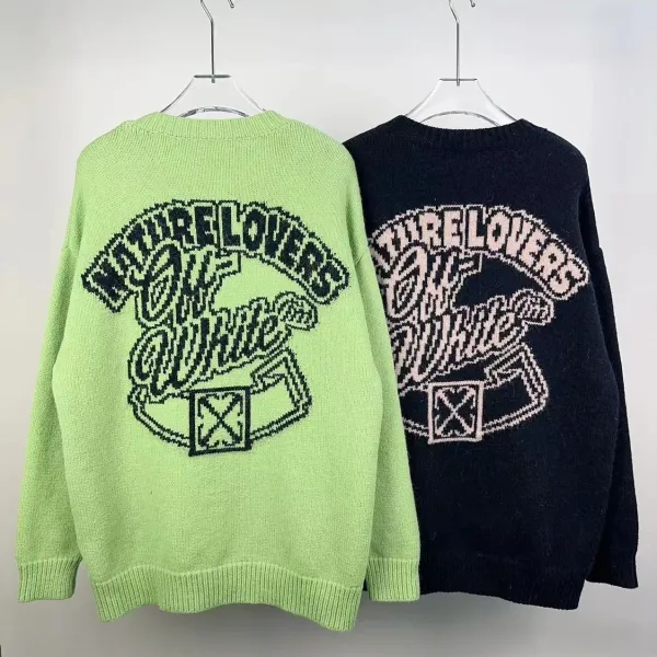 Off-White Nature Lovers Knit Sweater Lime Green - 4