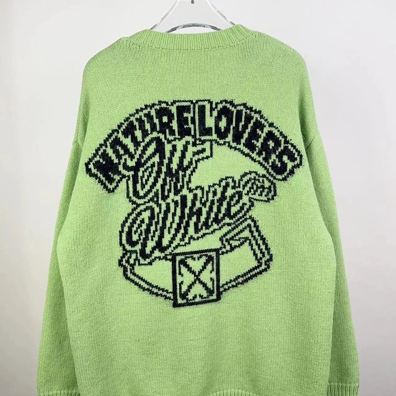 Off-White Nature Lovers Knit Sweater Lime Green - 1