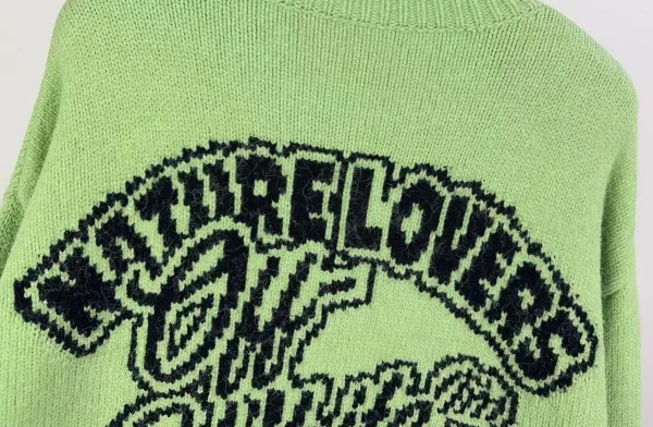 Off-White Nature Lovers Knit Sweater Lime Green - 11
