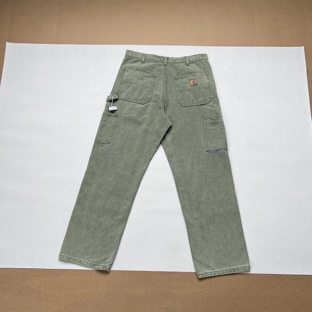 CarB136 Washed Distressed Double Knee Cargo Pants photo 3