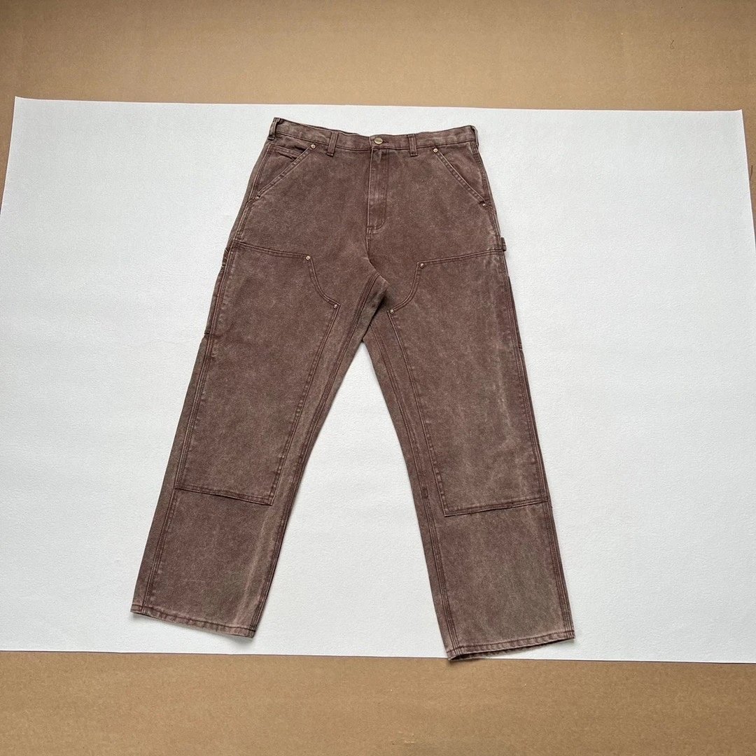 CarB136 Washed Distressed Double Knee Cargo Pants photo 2