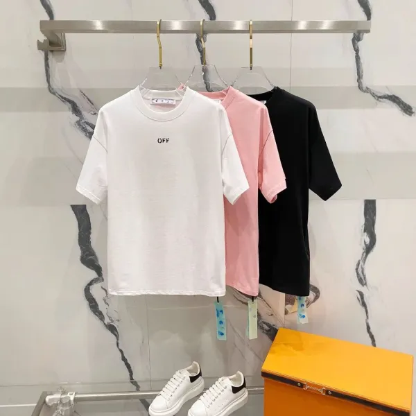 Off-White Moon Print Pink T-Shirt - 5