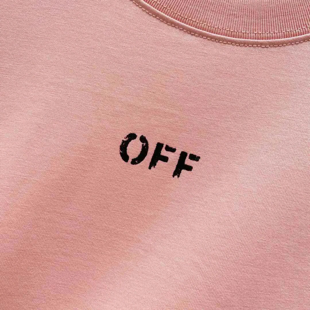 Off-White Moon Print Pink T-Shirt - 10