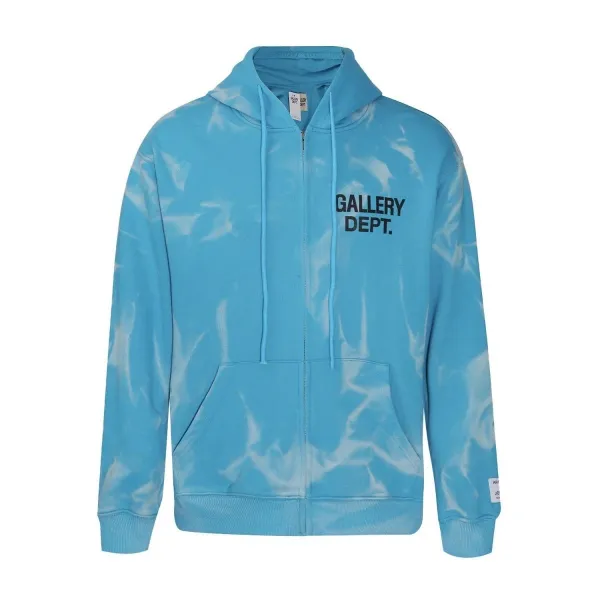 Gallery Dept. Tie-Dye Zip-Up Hoodie Blue - 5