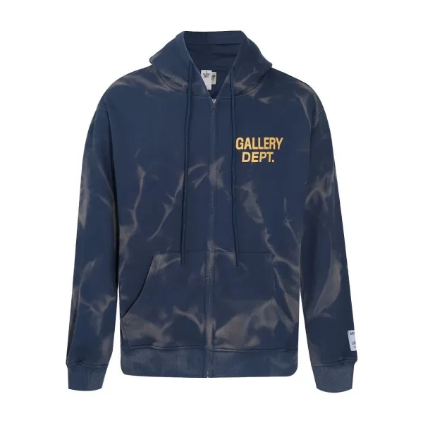 Gallery Dept. Tie-Dye Zip-Up Hoodie Blue - 9