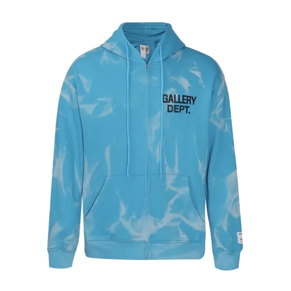Gallery Dept. Tie-Dye Zip-Up Hoodie Blue - 1