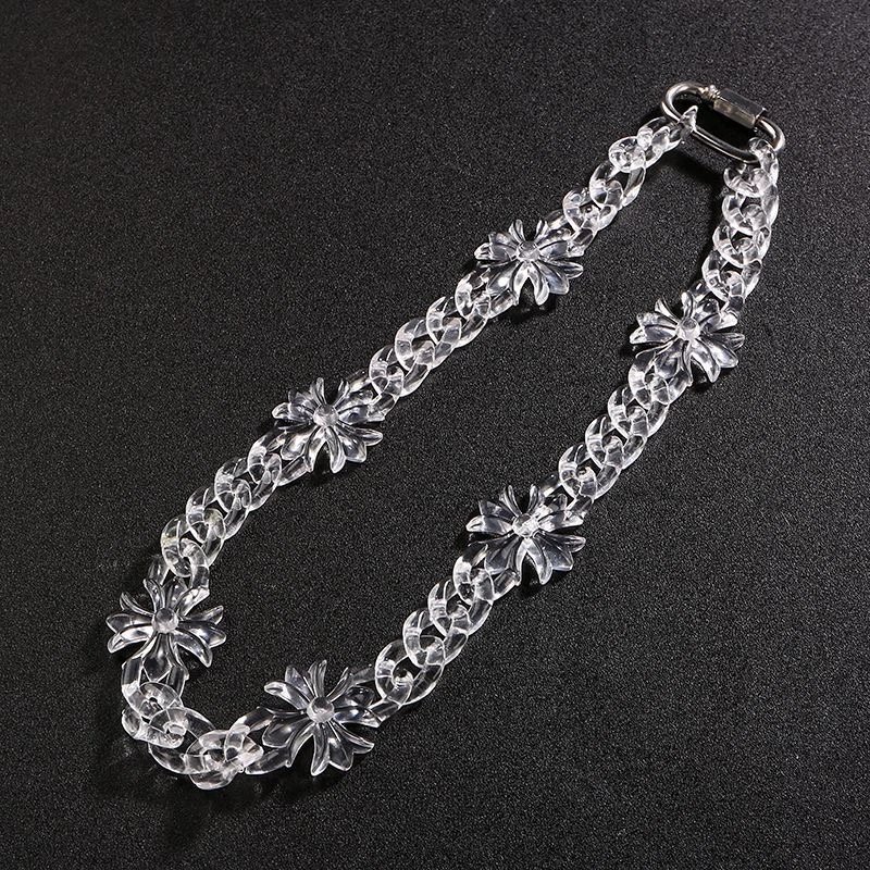 Cross and Heart Acrylic Transparent Necklace photo 5