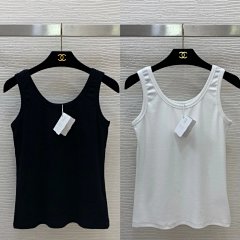 Brunel * o Cucinel * i new BC home new style simple and fashionable thread cotton slim fit and slimming bottom vest top! Black, white, 𝑺𝑴𝑳𝑿𝑳 (M size: bust circumference 74, length 54)