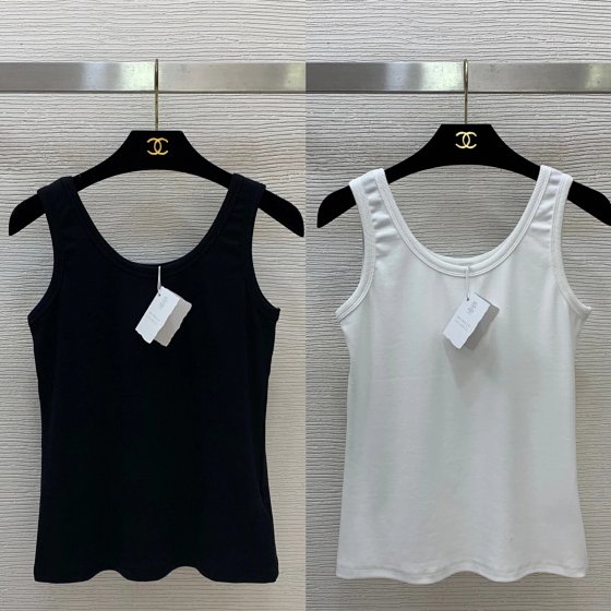 Brunel * o Cucinel * i new BC home new style simple and fashionable thread cotton slim fit and slimming bottom vest top! Black, white, 𝑺𝑴𝑳𝑿𝑳 (M size: bust circumference 74, length 54)