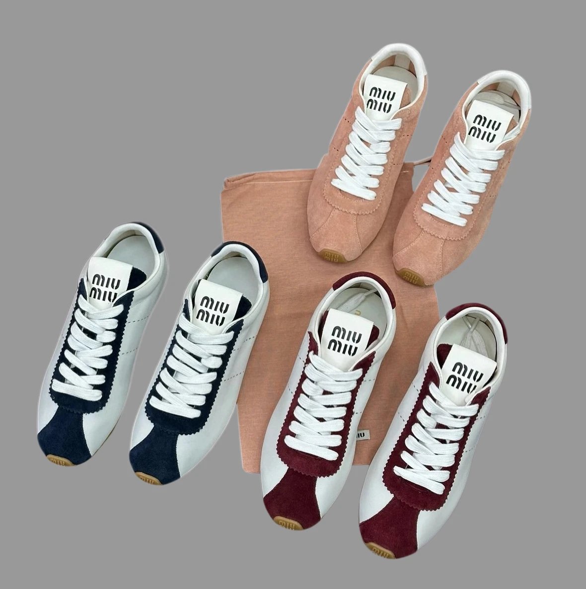 Miu Miu Women's Vintage Leather Sneakers