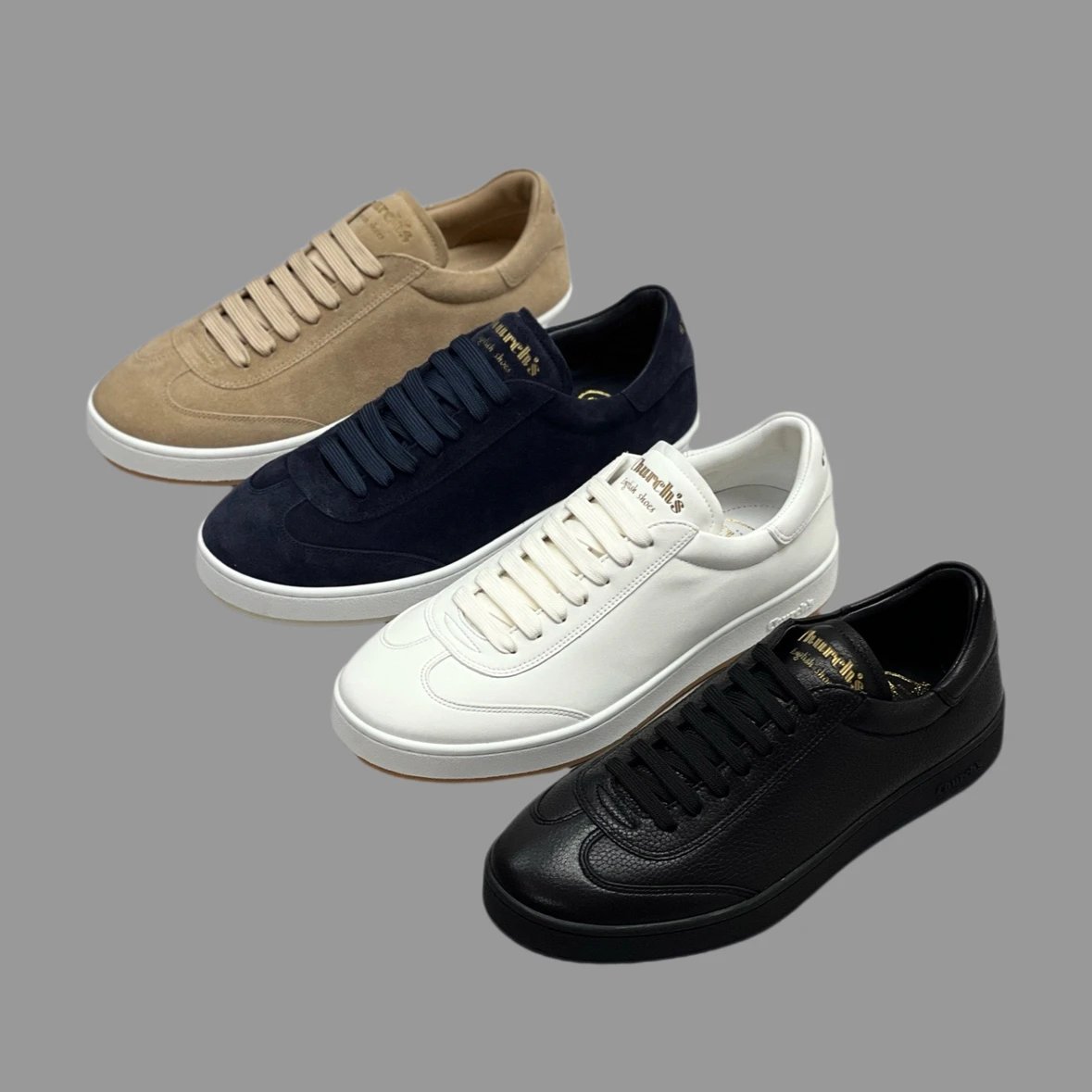 Church's Men's Thick Sole Leather Casual Sneakers