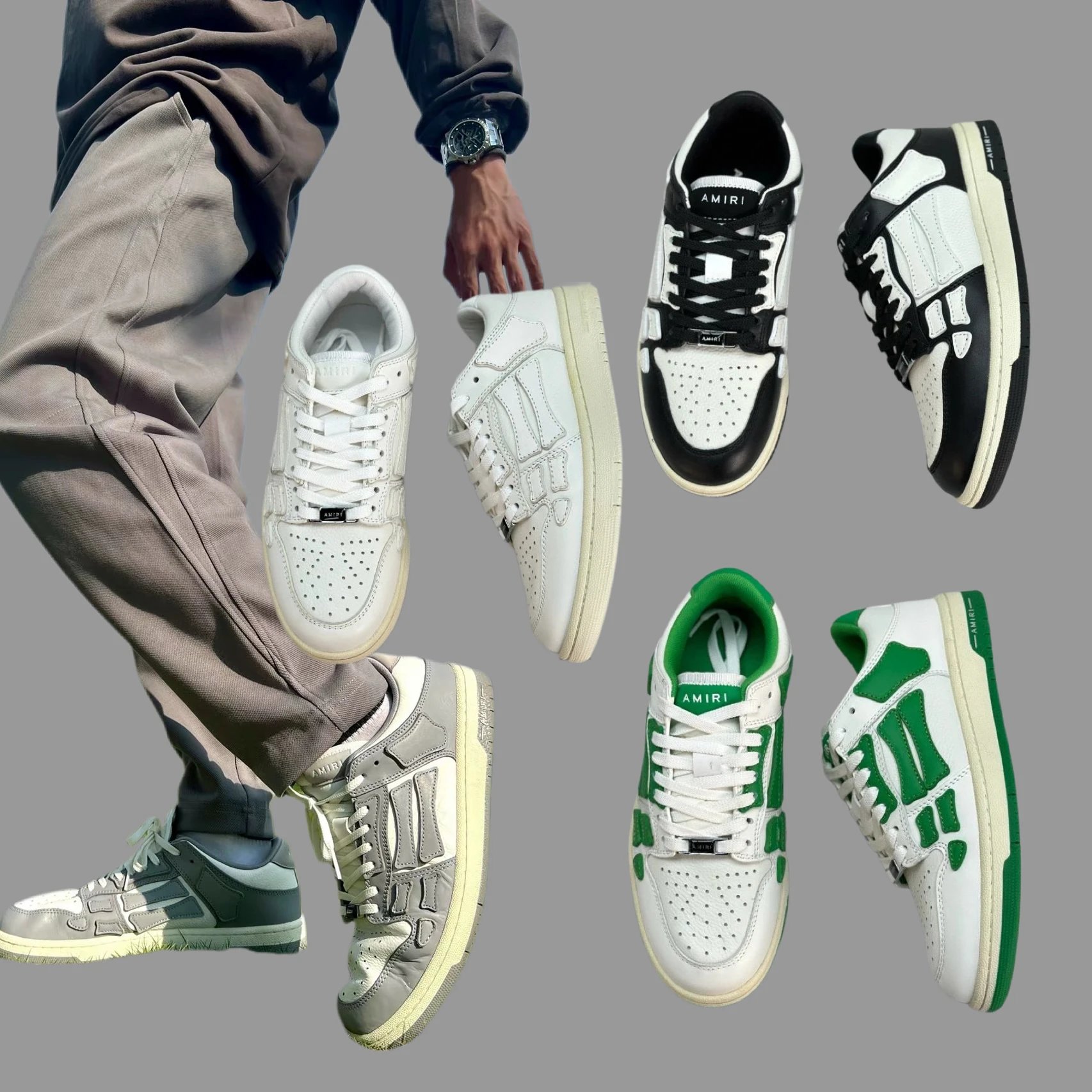 AMIRI Low-Skel Unisex Casual Sneakers