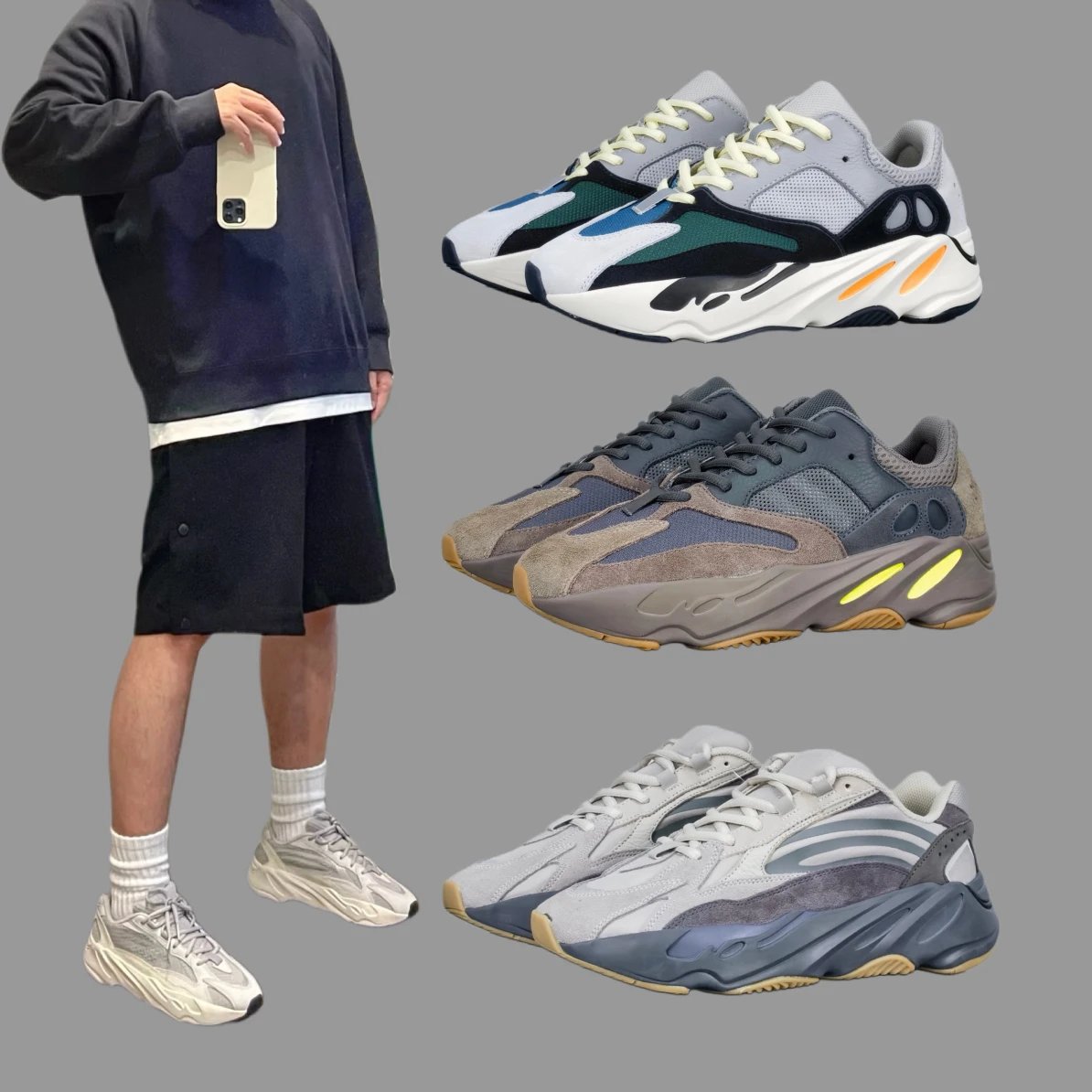YEEZY 700 Breathable Dad Running Sneakers