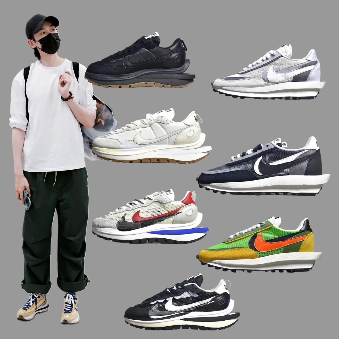Nike Sacai Vaporwaffle Unisex Sneakers