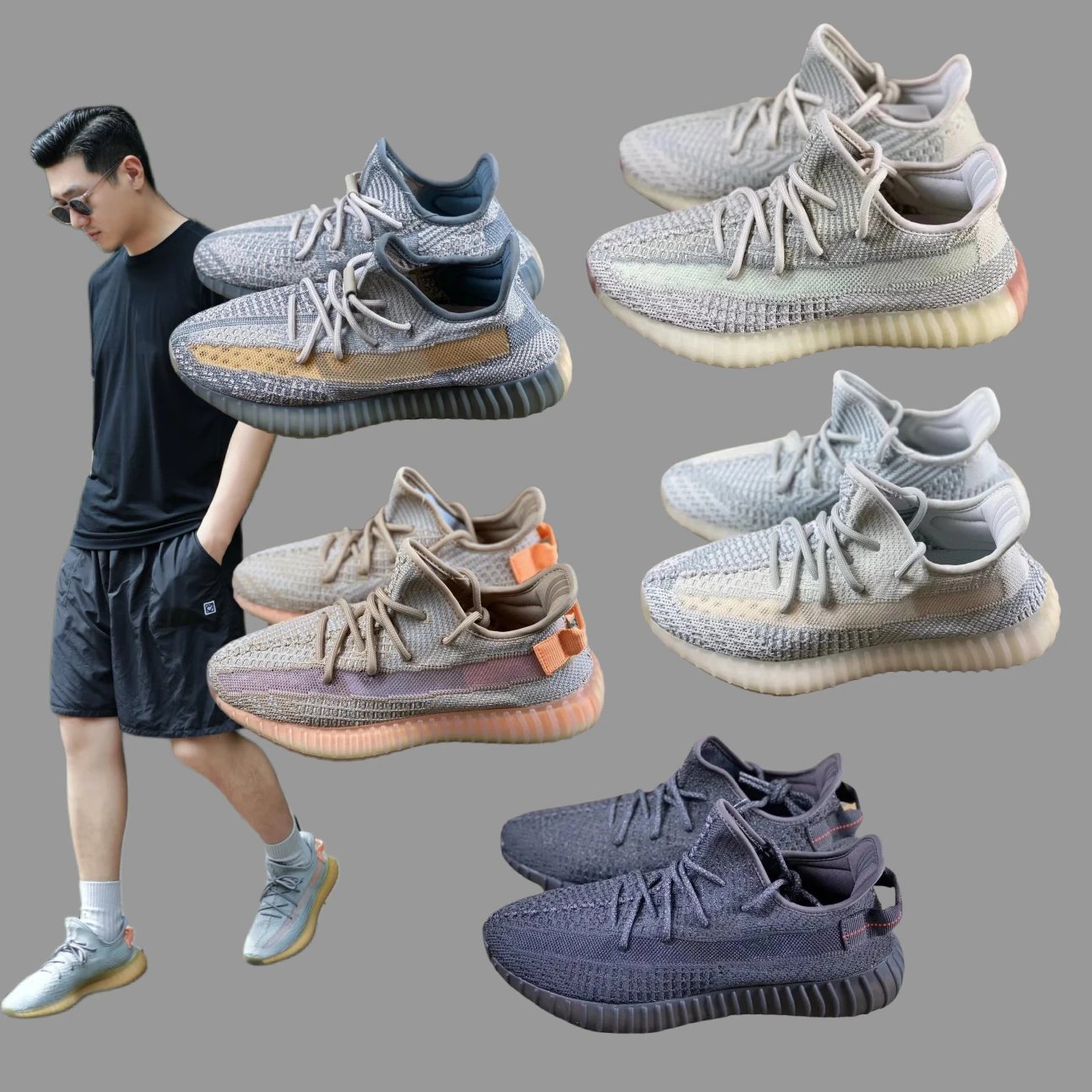 Yeezy 350 V2 Breathable Running Shoes