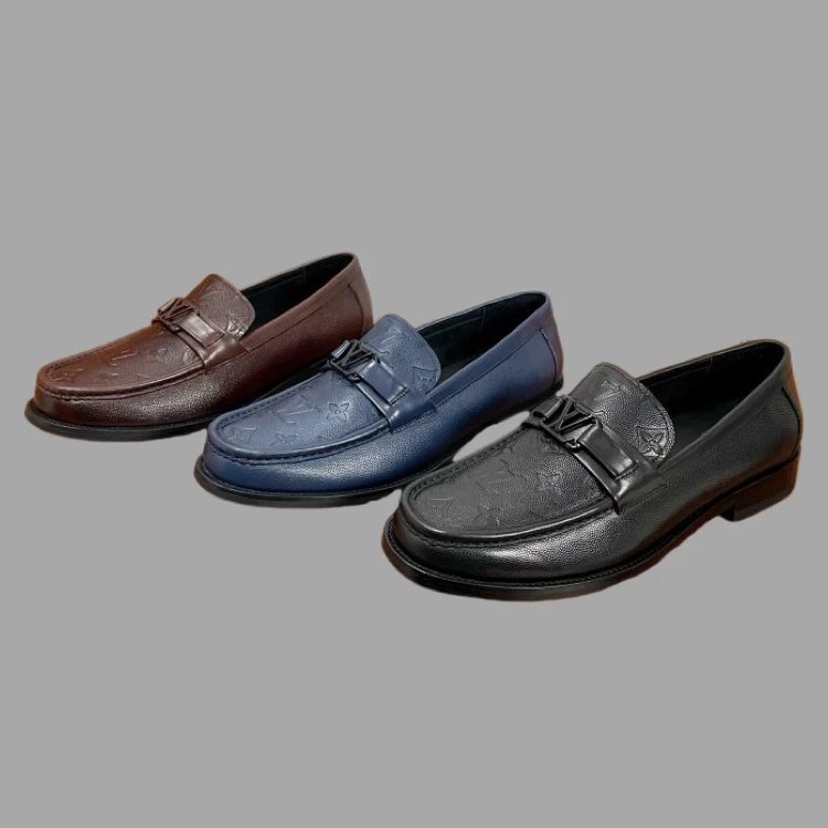 Louis Vuitton Men's Full Grain Leather Loafers