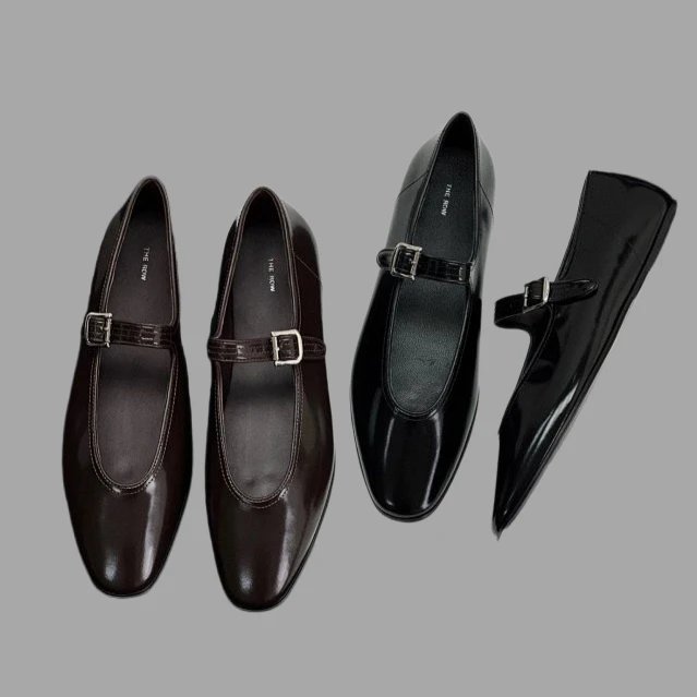 The Row Mary Jane Flat Shoes