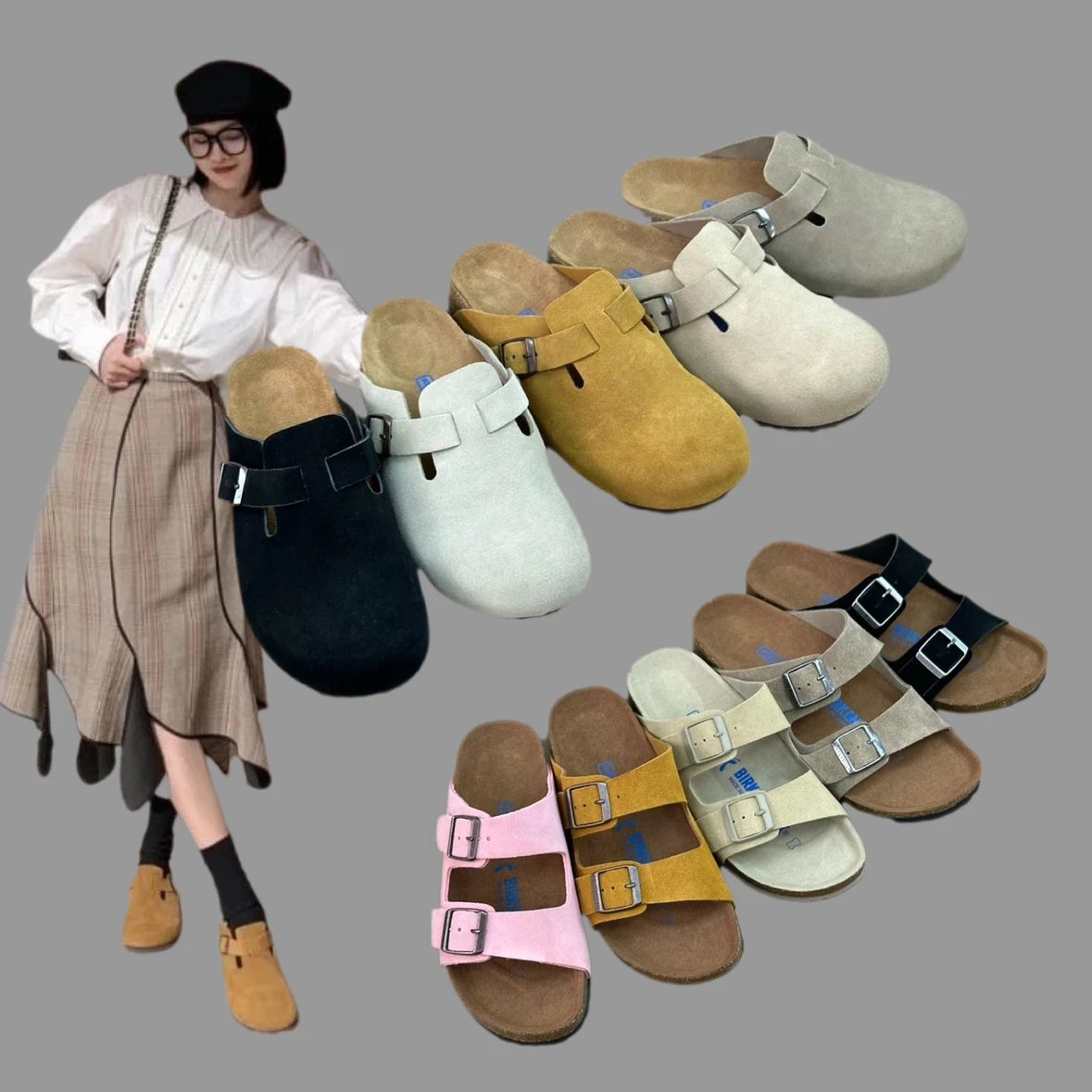 Birkenstock Boston Suede Clogs Unisex