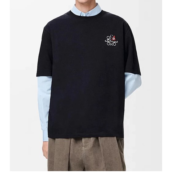 Heat 2026Loe Black Eye Embroidered Short Sleeve Long staple Cotton Custom Fabric High density Embroidered Zero Edge Welcome to Compare Goods Not Good Z Free Return Buy One Get One Free Before Buying Details
