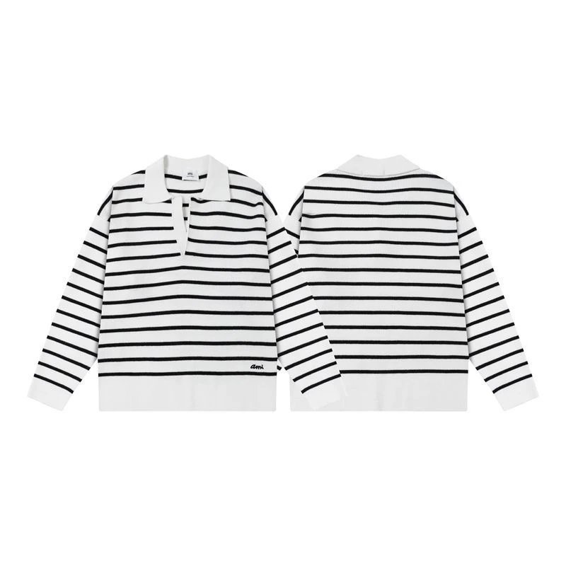 Love striped knitted sweater loose sweater