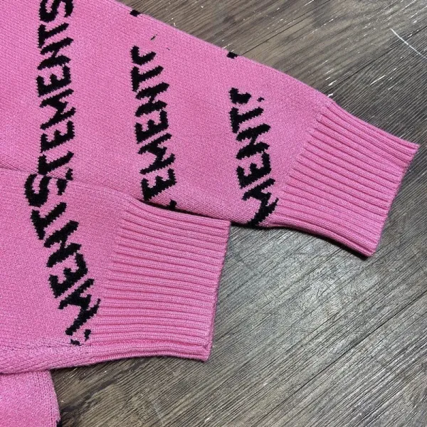 Vetements All-Over Logo Knit Sweater Black - 17