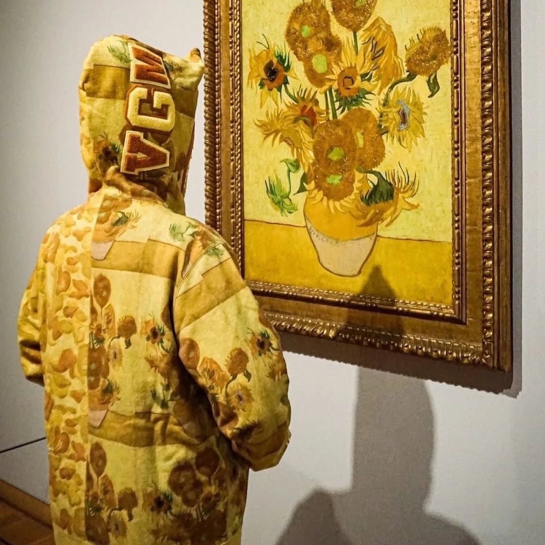 A Bathing Ape x Van Gogh Museum Shark Hoodie Turquoise Multicolor Hoodie - 5