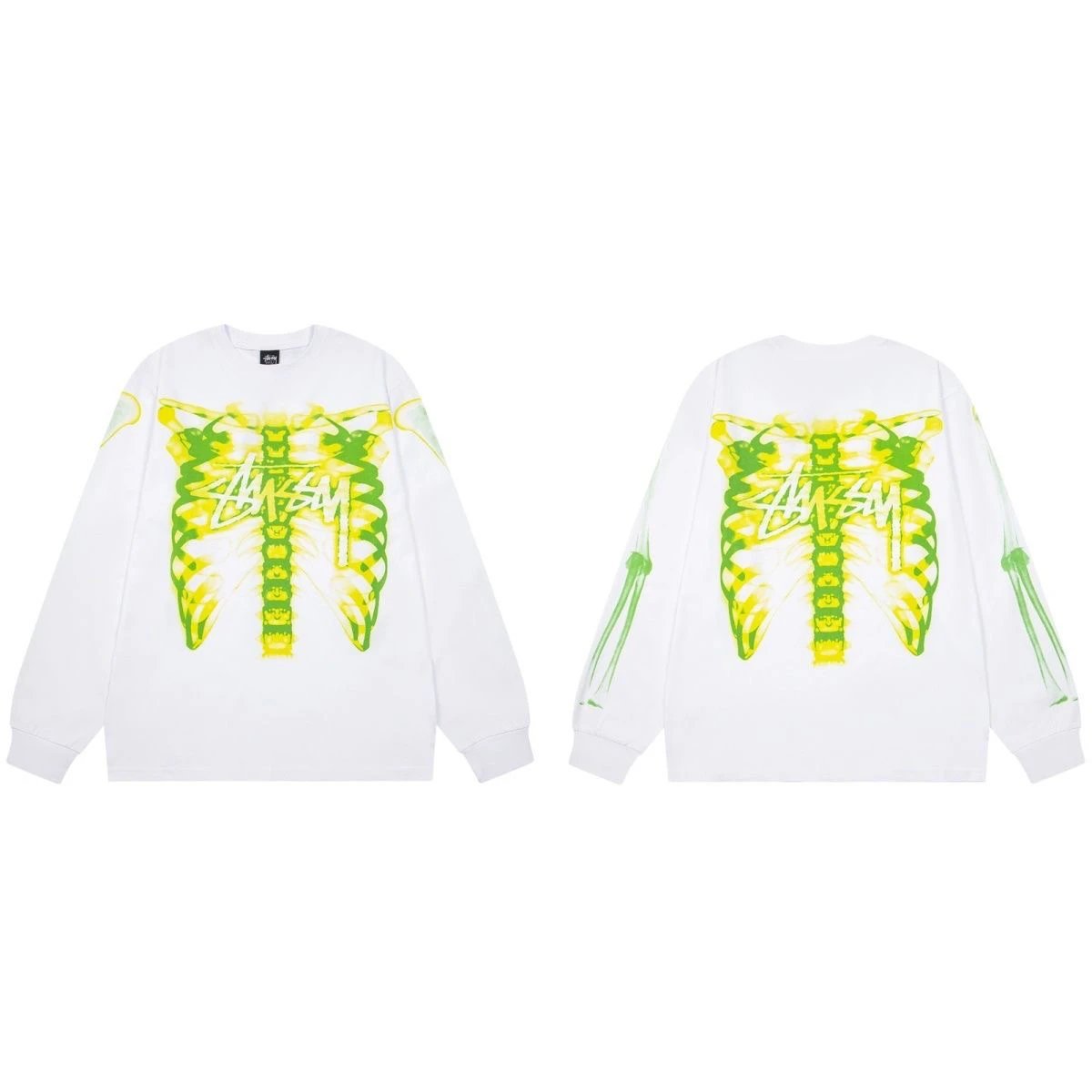 Stüssy World Tour Long Sleeve Polo Black - 12