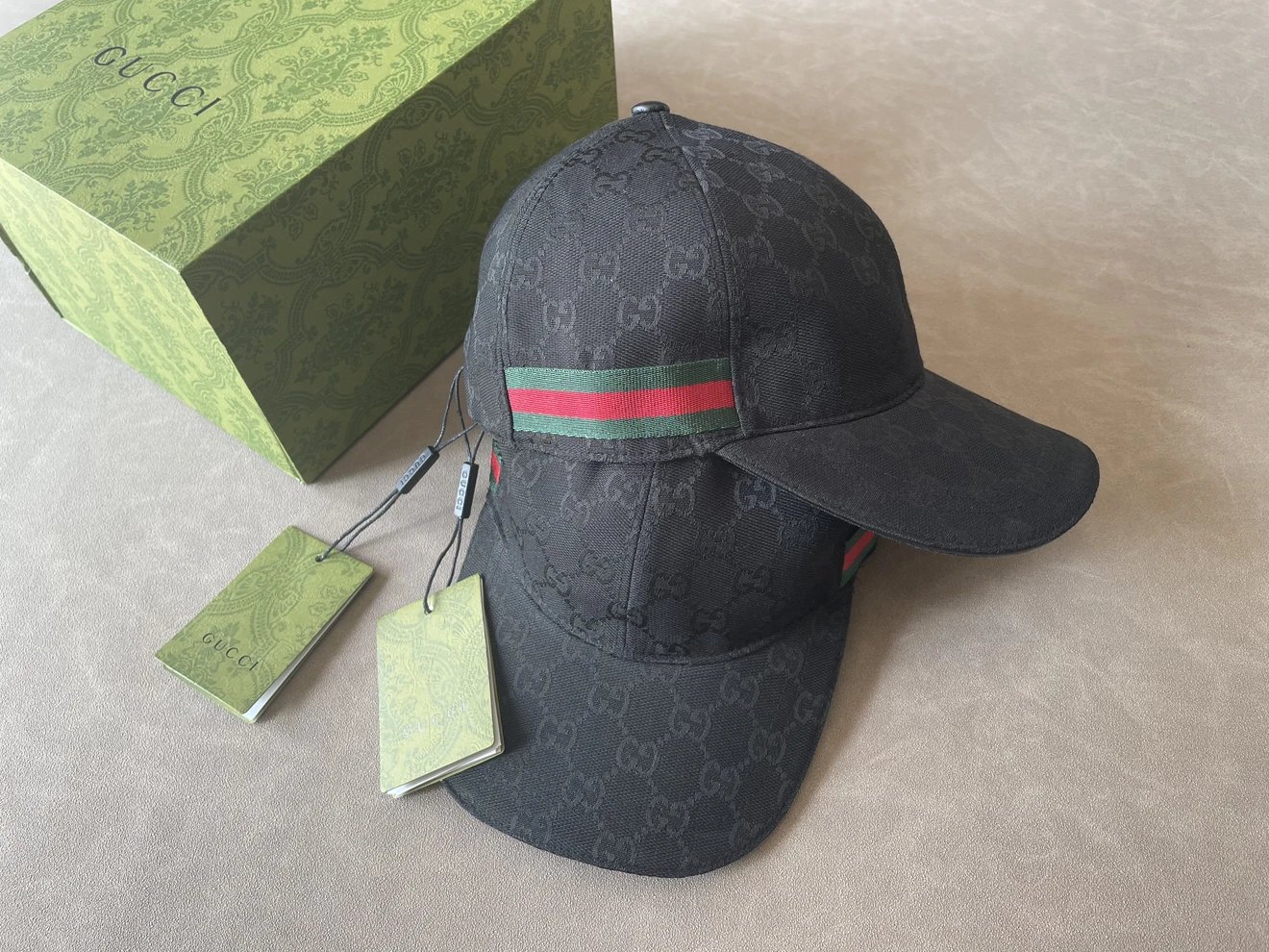 G Family Double G Printed Baseball Hat Men's Black