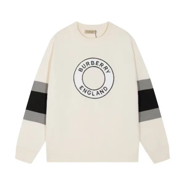 Loewe Anagram Intarsia Knit Sweater Beige - 9