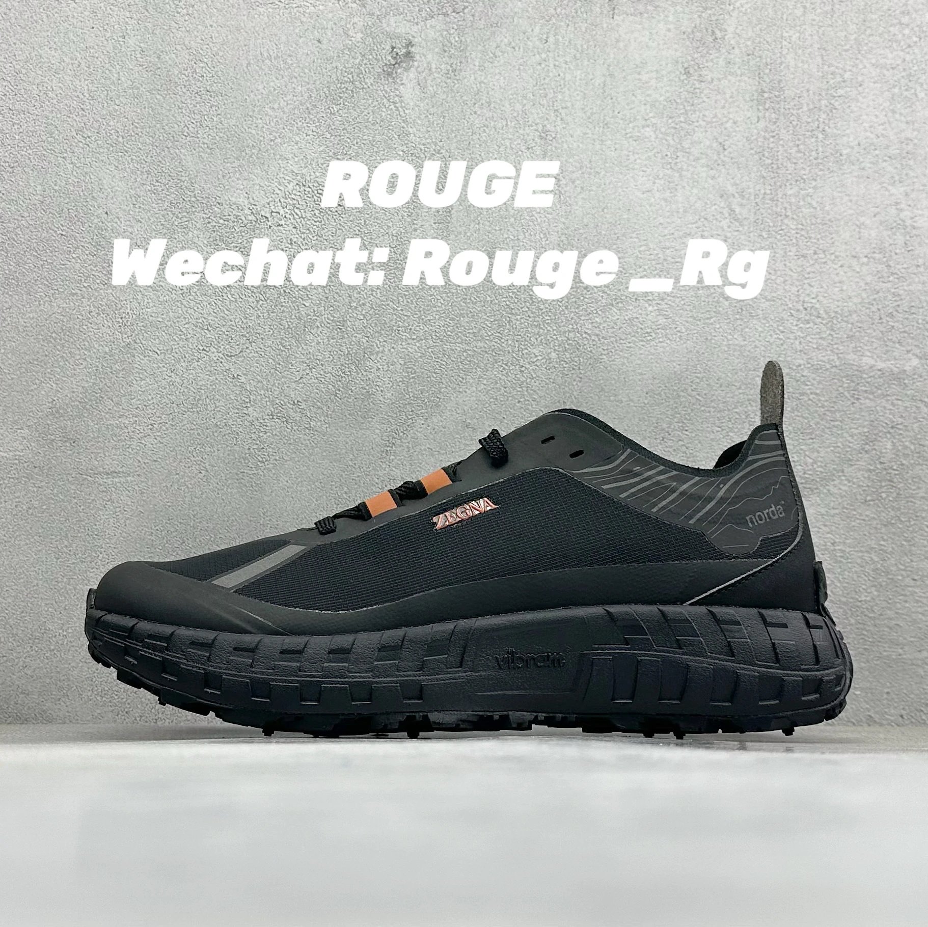 Zegna x Norda Trail Runner Black Orange Sneakers Running Shoes