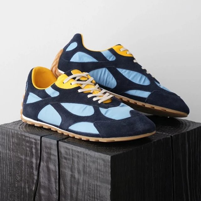 Bottega Veneta Sneakers Orbit Flash low-top lace-up — Blue BV Thin-soled German training shoes