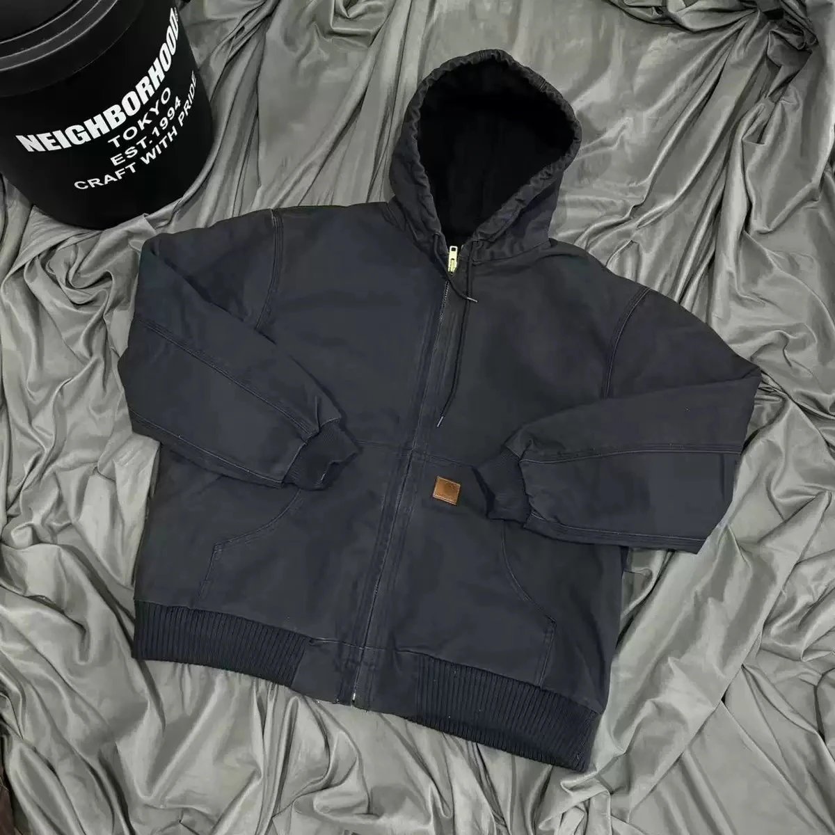 Carhartt Detroit Jacket Gray Olive Navy Burgundy Brown Work Hooded Jacket
