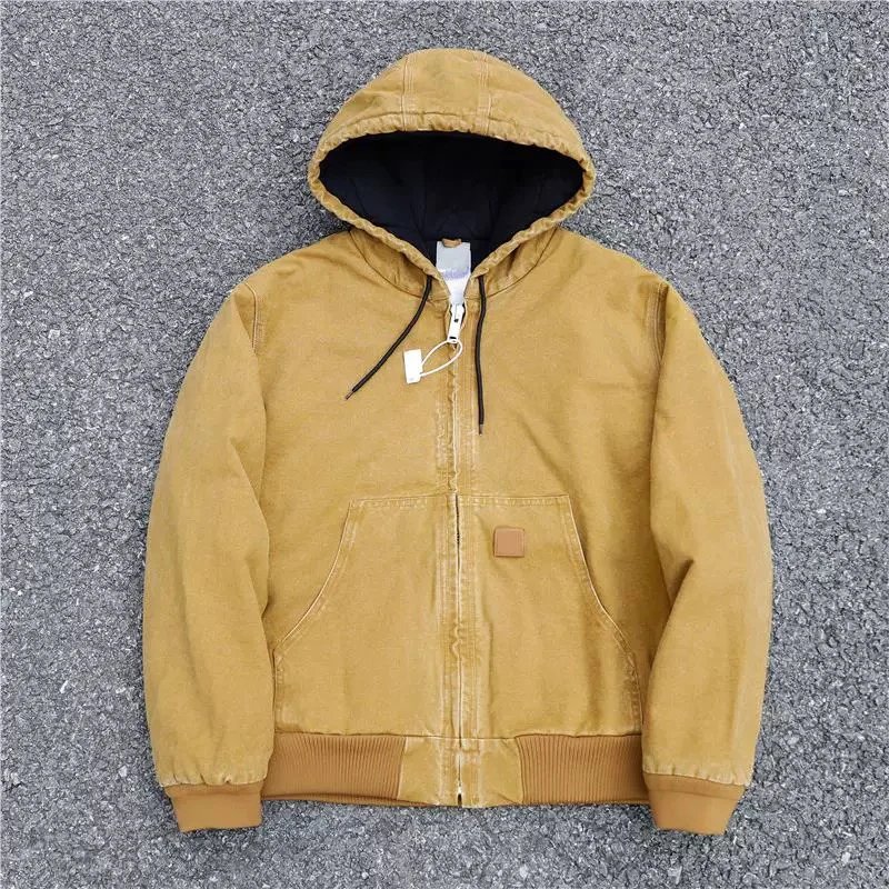 Carhartt Detroit Canvas Olive Green Hooded Work Jacket
